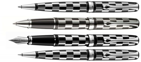 шариковая ручка, роллер,перьевая ручка, механический карандаш Diplomat Excellence Roma black / white (Германия)