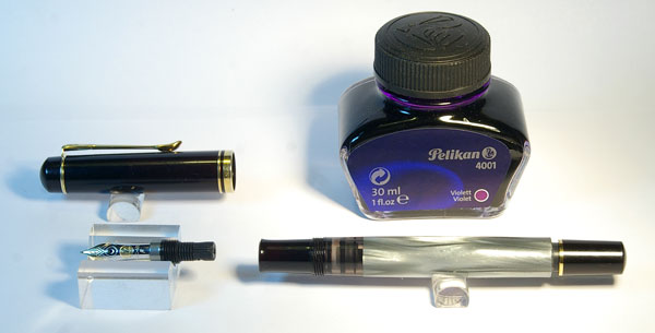 Перьевая ручка Pelikan M200 (перо F, золото 14K (585) от Pelikan M400)